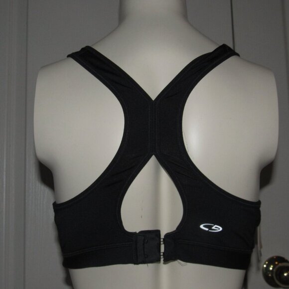 NWT CHAMPION Medium Support Power Shape Black Sports Bra Size L - Picture 2 of 4
